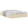 vidaXL Cadru pat otoman fără saltea cremă 140x200 cm țesătură