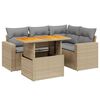 vidaXL Set canapele de grădină cu perne, 5 piese, bej, poliratan