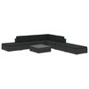 vidaXL Set mobilier de grădină cu perne, 8 piese, negru, poliratan