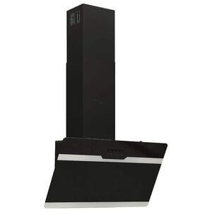 vidaXL Hotă de perete, negru, 60 cm, oțel și sticlă securizată