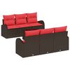 vidaXL Set de canapele pentru grădină Maro 55 x 55 x 37 cm poliratan