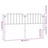 vidaXL Tăblie de pat metalică, negru, 193 cm