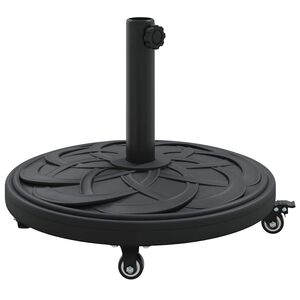 vidaXL Bază pentru umbrelă 15.35 kg Negru Fier Circular