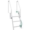 vidaXL Ladder dock cu 3 pași Argintiu 58 x 77 x 144 cm Aluminiu