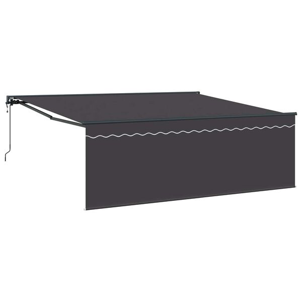 vidaXL Cortina Retractabilă Galben și alb 350 x 250 cm