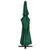 vidaXL Umbrelă de soare de grădină, stâlp aluminiu, verde, 600 cm