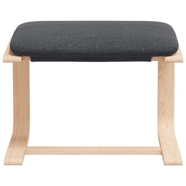 vidaXL Scaun de relaxare cu taburet, gri deschis, textil