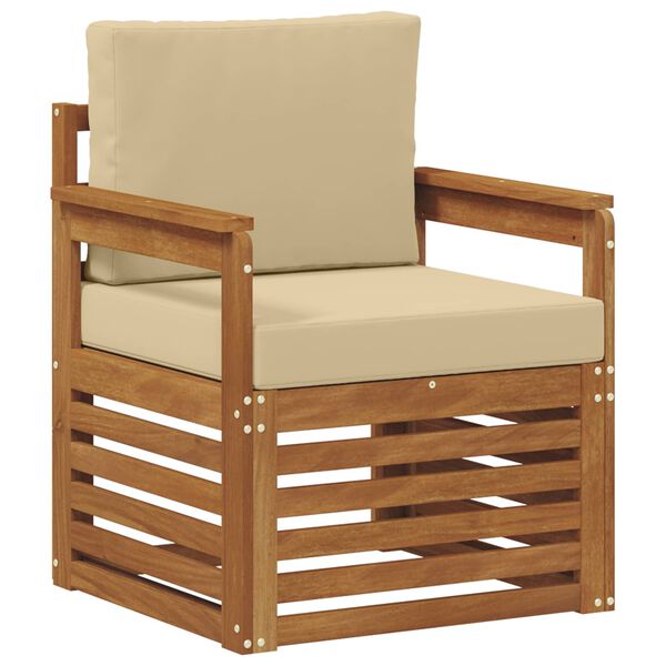 vidaXL Set de canapele de exterior Lemn de acacia solid și poliester
