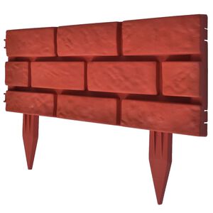 Separator de gazon cu design cărămidă, 11 buc.