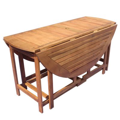 vidaXL Set mobilier de exterior pliabil, 9 piese, lemn masiv de acacia