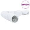 vidaXL Conductă de ventilație, 6 m, &Oslash;20 cm, aluminiu și PVC