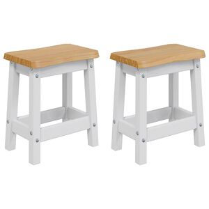 vidaXL Scaun de bar EKAI 2 buc. Alb 40 x 29 x 45,5 cm