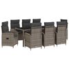 vidaXL Set dining pentru exterior 9 buc. Gri deschis și gri &icirc;nchis