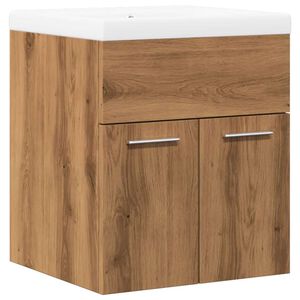 vidaXL Set mobilier de baie, 2 piese, stejar artizanal, lemn prelucrat