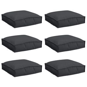 vidaXL Pernă pentru șezut din paleți 6 pcs Negru 40 x 40 x 8 cm