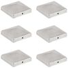 vidaXL Capace st&acirc;lpi gard piramidă 6 buc. metal galvanizat 101x101 mm