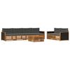 vidaXL Set de canapele de exterior 7 buc. Natural și Antracit