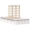 vidaXL Cadru de pat Alb 100 x 200 cm Lemn de pin masiv
