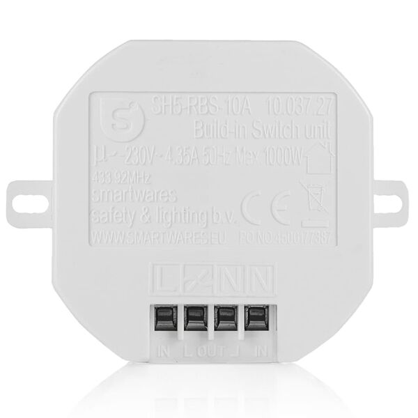 Smartwares Set &icirc;ntrerupătoare de lumină pentru dormitor alb 8x8x1,7 cm