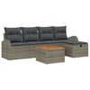 vidaXL Set de canapele pentru grădină 6 buc. Gri Rattan poli