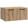 vidaXL Oglindă TV montată pe perete 59,5 x 41 x 30 cm Stejar Artizanal