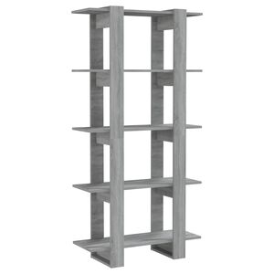 vidaXL Bibliotecă/Separator cameră, gri sonoma, 80x30x160 cm, PAL