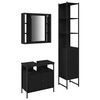 vidaXL Set de mobilier pentru baie 3 buc. Stejar Negru