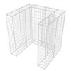 vidaXL Gabion unic &icirc;ngrădire pubelă, oțel, 110 x 100 x 120 cm