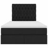 vidaXL Pat cu saltea și LED cu saltea Negru 120 x 200 cm Poliester