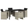 vidaXL Set de masă pentru grădină 5 pcs Gri deschis poliratan