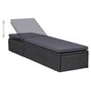 vidaXL Set mobilier de exterior, 11 piese, negru, poliratan