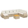vidaXL Set canapele de grădină, 9 piese, cu perne, bej, poliratan