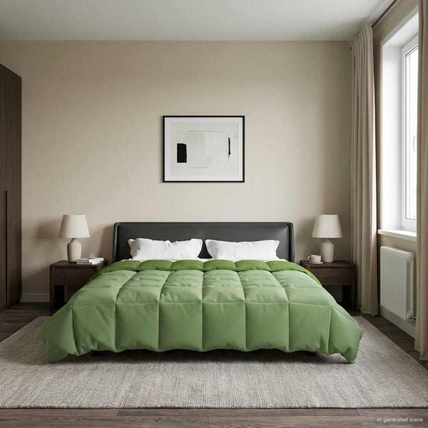 vidaXL Pilotă de vară Patos Verde 200 x 240 cm Microfibră