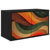 vidaXL Sistem de TV montat pe perete BONN 69 x 33 x 40 cm Stejar Negru