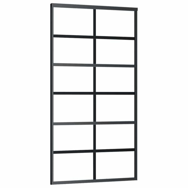 vidaXL Ușă glisantă cu set feronerie 102x205 cm ESG sticlă și aluminiu