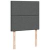 vidaXL Pat box spring cu saltea, gri &icirc;nchis, 80x200 cm, textil