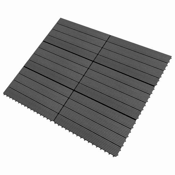 vidaXL Placă de decking 6 pcs Negru 60 x 30 cm Lemn compozit