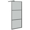 vidaXL Paravan de duș walk-in 80x195 cm sticlă ESG &icirc;nchisă negru
