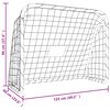 vidaXL Poartă de fotbal cu plasă, alb, 125x96x60 cm, oțel/poliester
