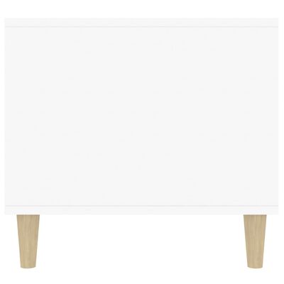 vidaXL Măsuță de cafea, alb extralucios, 90x49x45 cm, lemn compozit