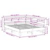vidaXL Pat cu bibliotecă fără saltea, 140x200 cm, lemn masiv de pin