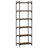 vidaXL Bibliotecă 6 niveluri, stejar maro 60x30x188 cm, lemn prelucrat