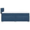 vidaXL Pat box spring cu saltea, albastru, 100x200 cm, textil