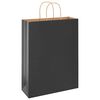 vidaXL Pungi de h&acirc;rtie 50 buc cu m&acirc;nere negre 32x12x42 cm