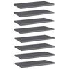 vidaXL Plăci rafturi 8 buc. gri extralucios 40x20x1,5cm lemn prelucrat