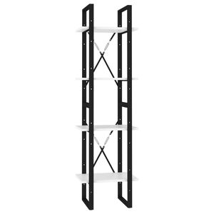 vidaXL Bibliotecă cu 4 rafturi, alb, 40x30x140 cm, PAL