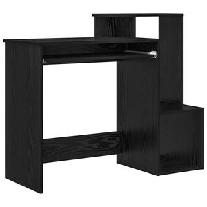 vidaXL Birou Stejar Negru 106 x 41 x 88.5 cm Lemn prelucrat
