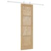 vidaXL Ușă glisantă Natural și Alb 61 x 198,5 cm Lemn masiv de pin