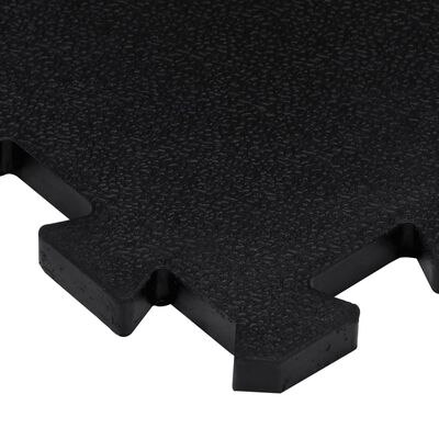 vidaXL Plăci de podea din cauciuc, 9 buc., negru, 16 mm, 30x30 cm