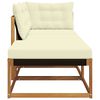 vidaXL Unități de sofa sectional de exterior cu pernă 3 Bucată natural